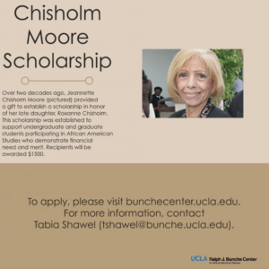 Chisholm Moore Scholarship