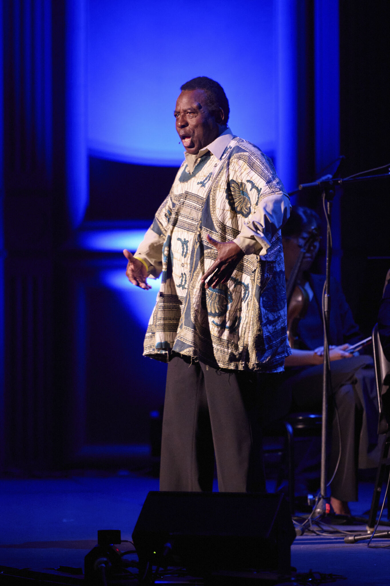 Juneteenth Day Actor Abdoulaye N'Gom talking on stage