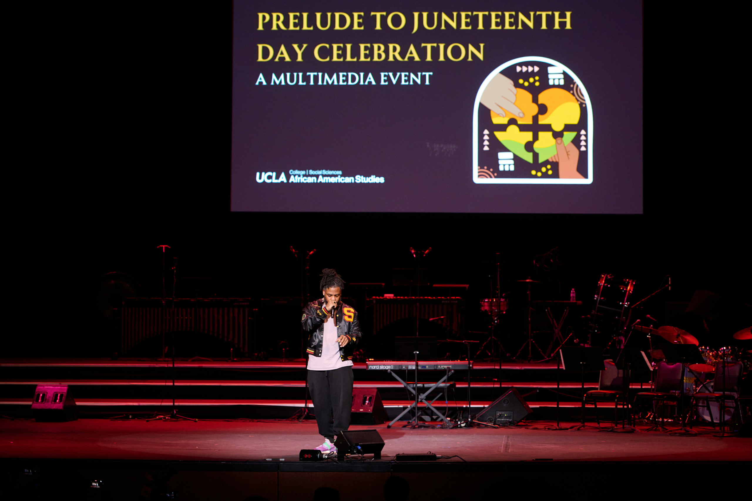 Juneteenth Day man talking on stage