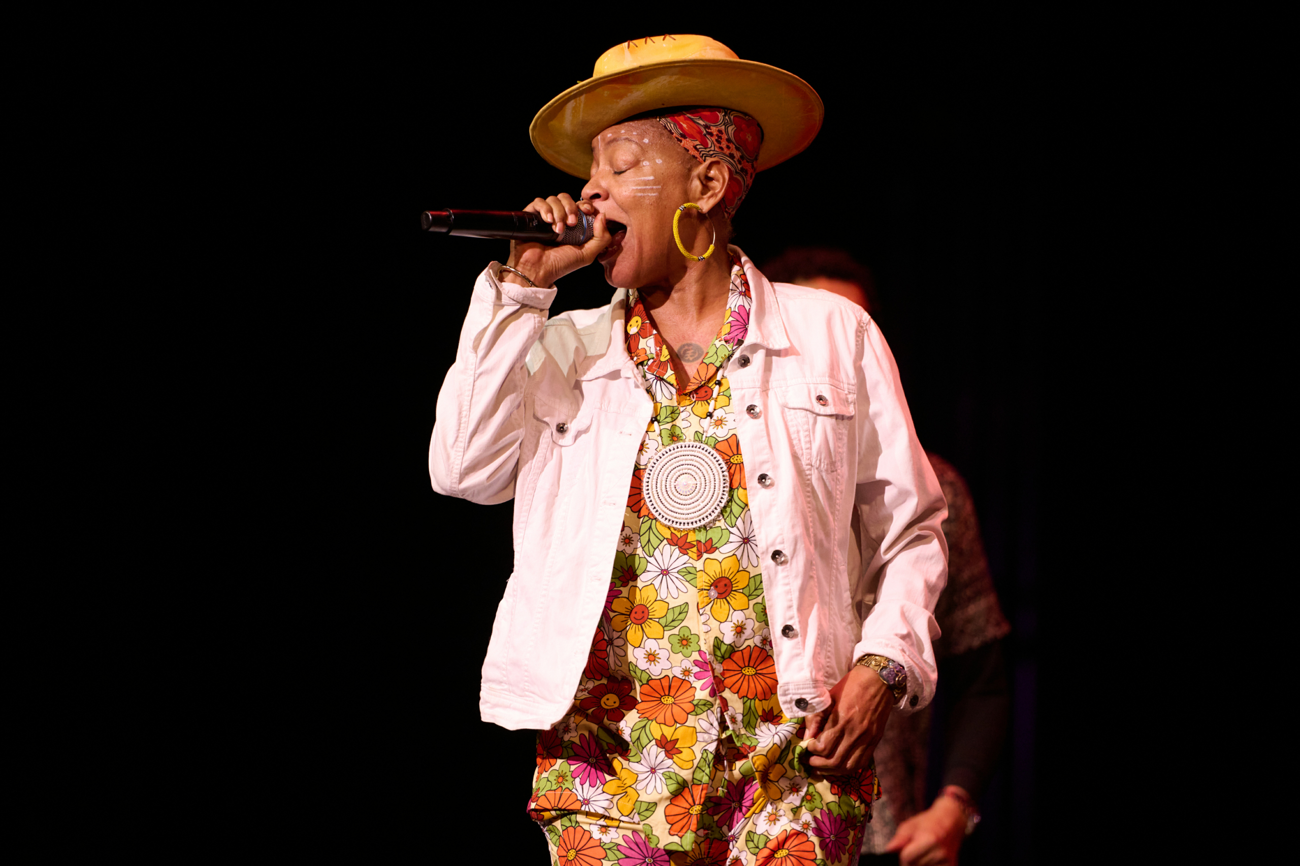 Juneteenth Day woman singing on stage