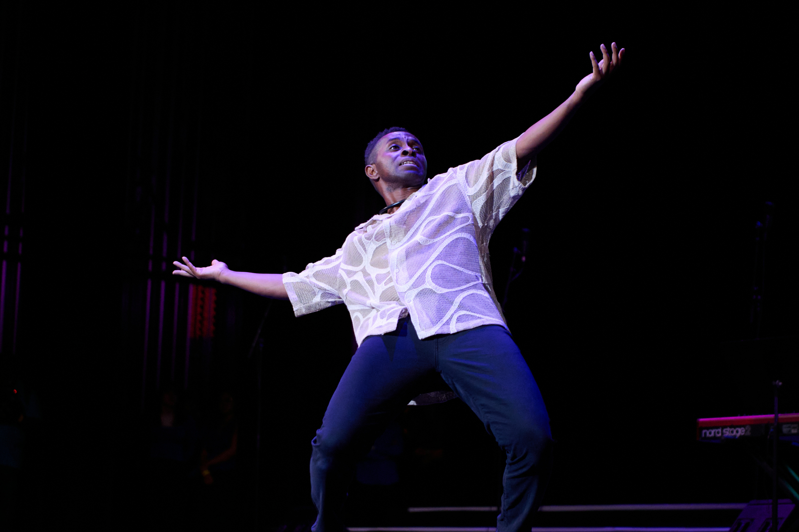 Juneteenth Day man talking and acting on stage