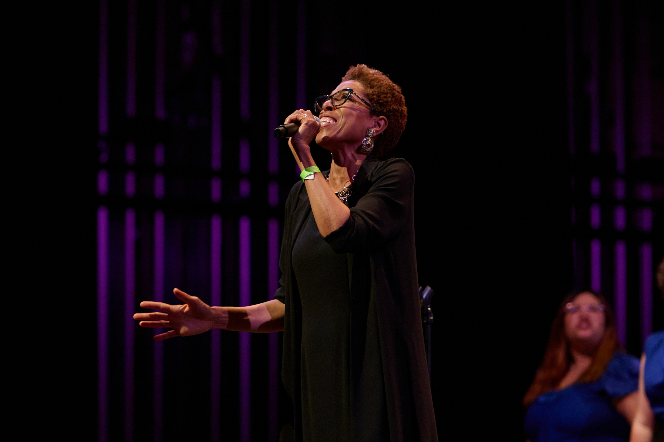 Juneteenth Day woman singing on stage