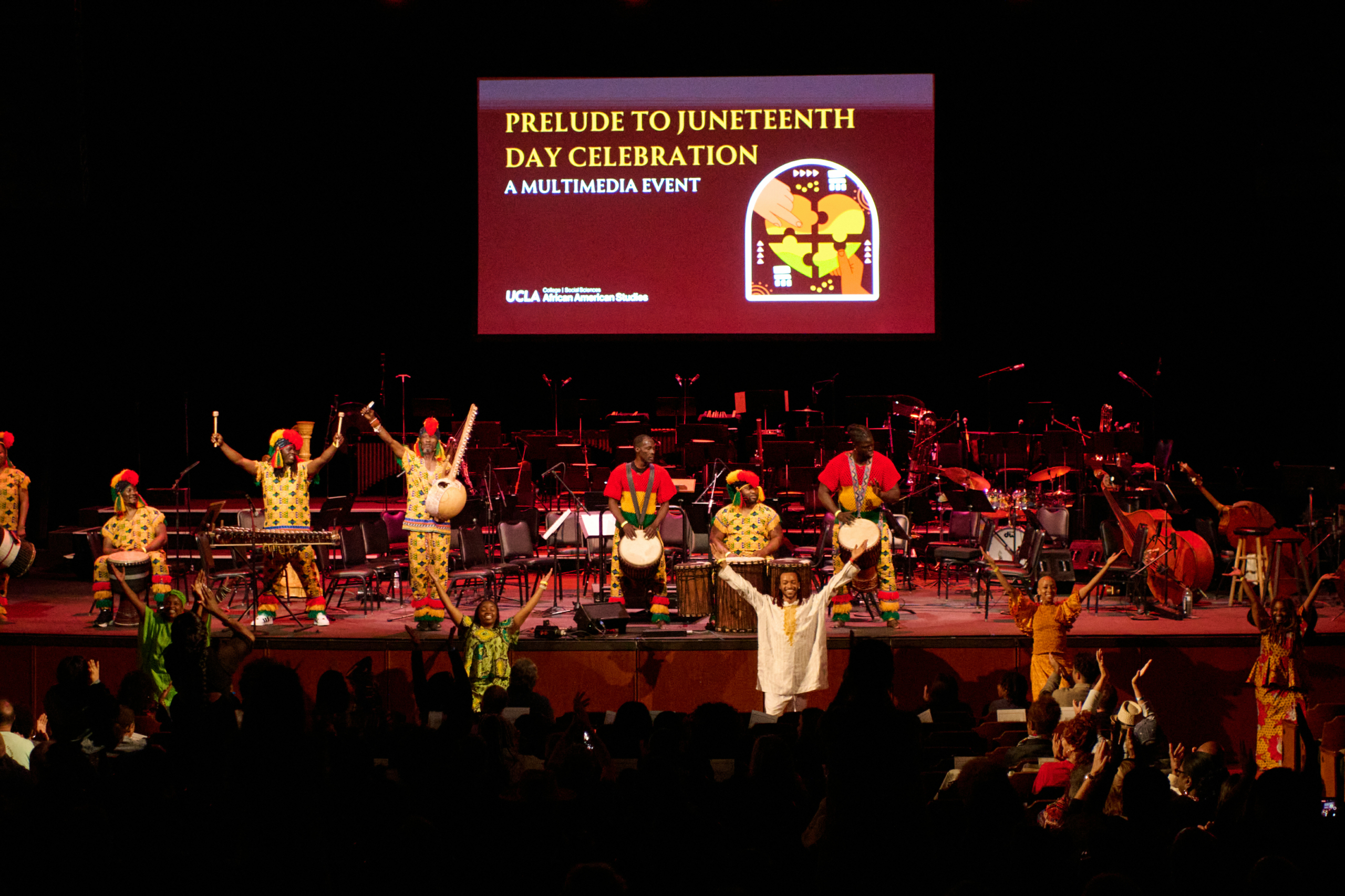 Juneteenth Day Soul Dance Arts Musicians dancing and singing on stage